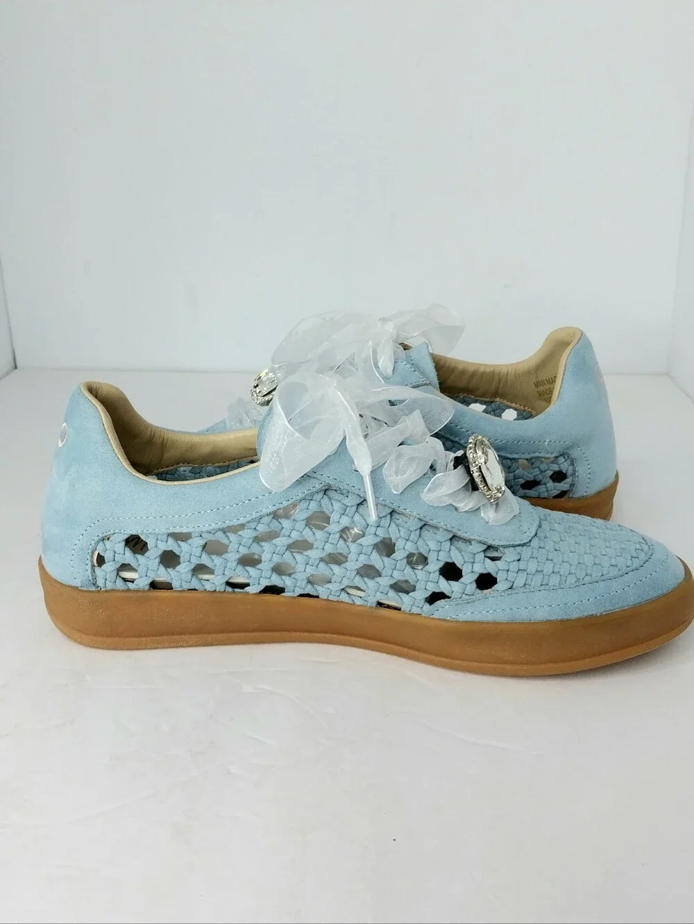 Mi.iM Giselle Suede and Woven Panels Sneakers,‎ NEW, Size 7.5